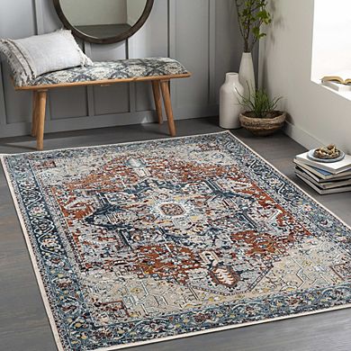 West Baden Traditional Washable Area Rug - Livabliss