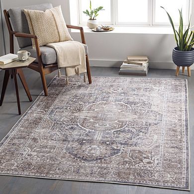 West Des Moines Traditional Washable Area Rug