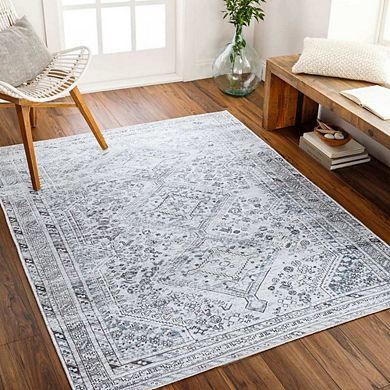 Tonganoxie Traditional Washable Area Rug