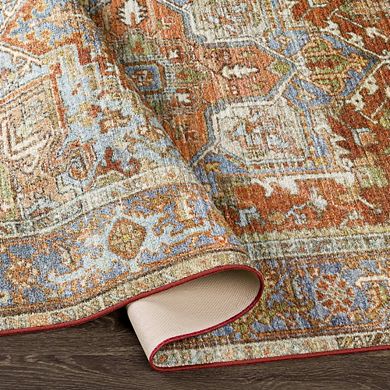 Peoria Heights Traditional Washable Area Rug