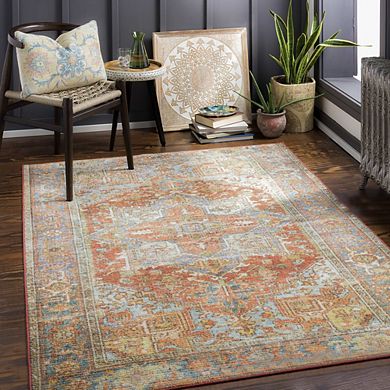 Peoria Heights Traditional Washable Area Rug - Livabliss