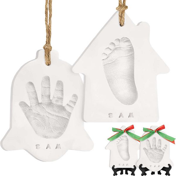 Personalized Family Handprint Kit, Paint Craft DIY Baby Keepsake Frame,  Non-toxic Paints With Large Size Family Photo Frame 