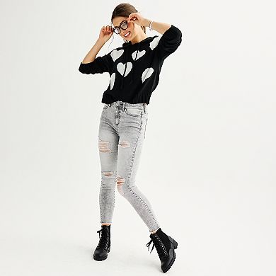 Juniors' SO® Stitched Hooded Sweater