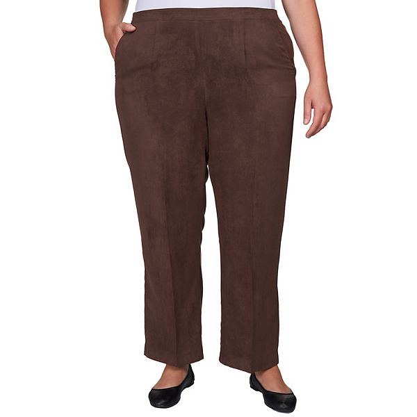 Women's Plus Size Alfred Dunner Micro Suede Pants