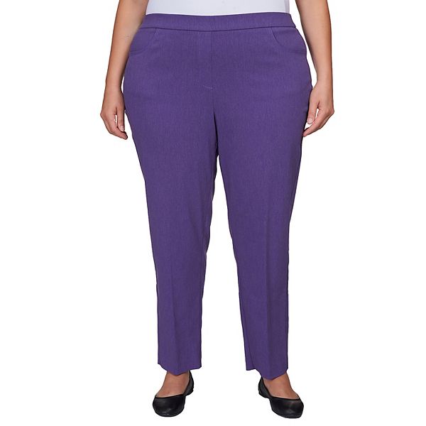 Plus Size Alfred Dunner Shaping Tummy Control Flat Front Short Pants