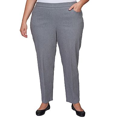 Plus Size Alfred Dunner Shaping Tummy Control Flat Front Pants