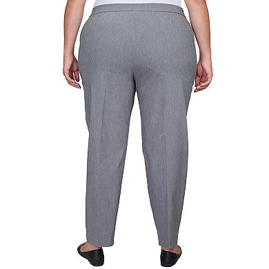 Plus Size Alfred Dunner Shaping Tummy Control Flat Front Pants