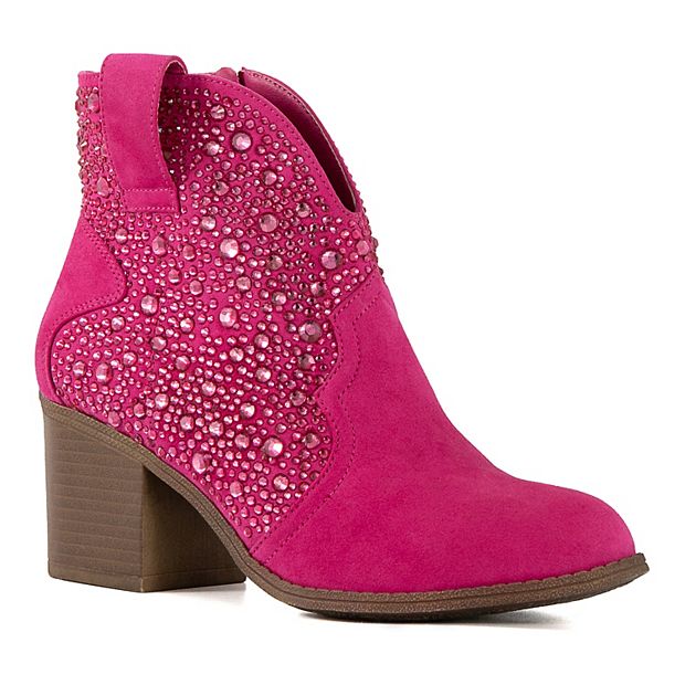 Kohls red ankle boots sale