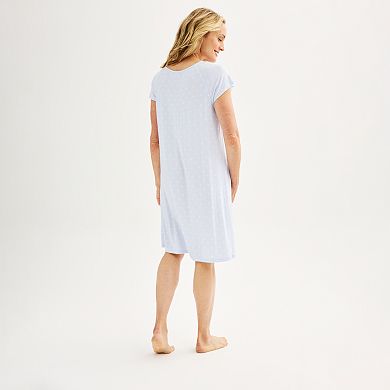 Petite Croft & Barrow® Short Sleeve Nightgown