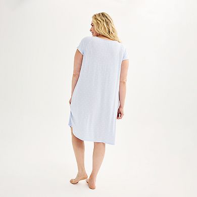 Plus Size Croft & Barrow® Short Sleeve Nightgown