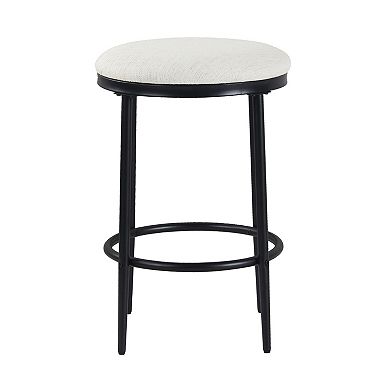 HomePop Upholstered Metal Barstool