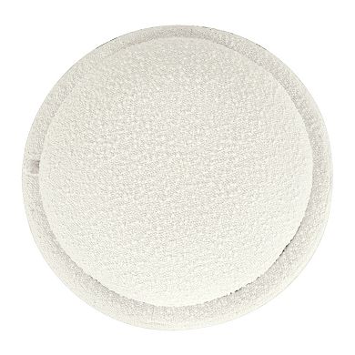 HomePop Round Padded Storage Ottoman