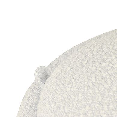 HomePop Round Padded Storage Ottoman