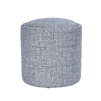 HomePop Round Padded Storage Ottoman