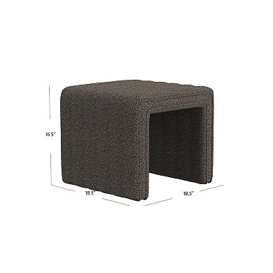 HomePop Modern Channel Ottoman