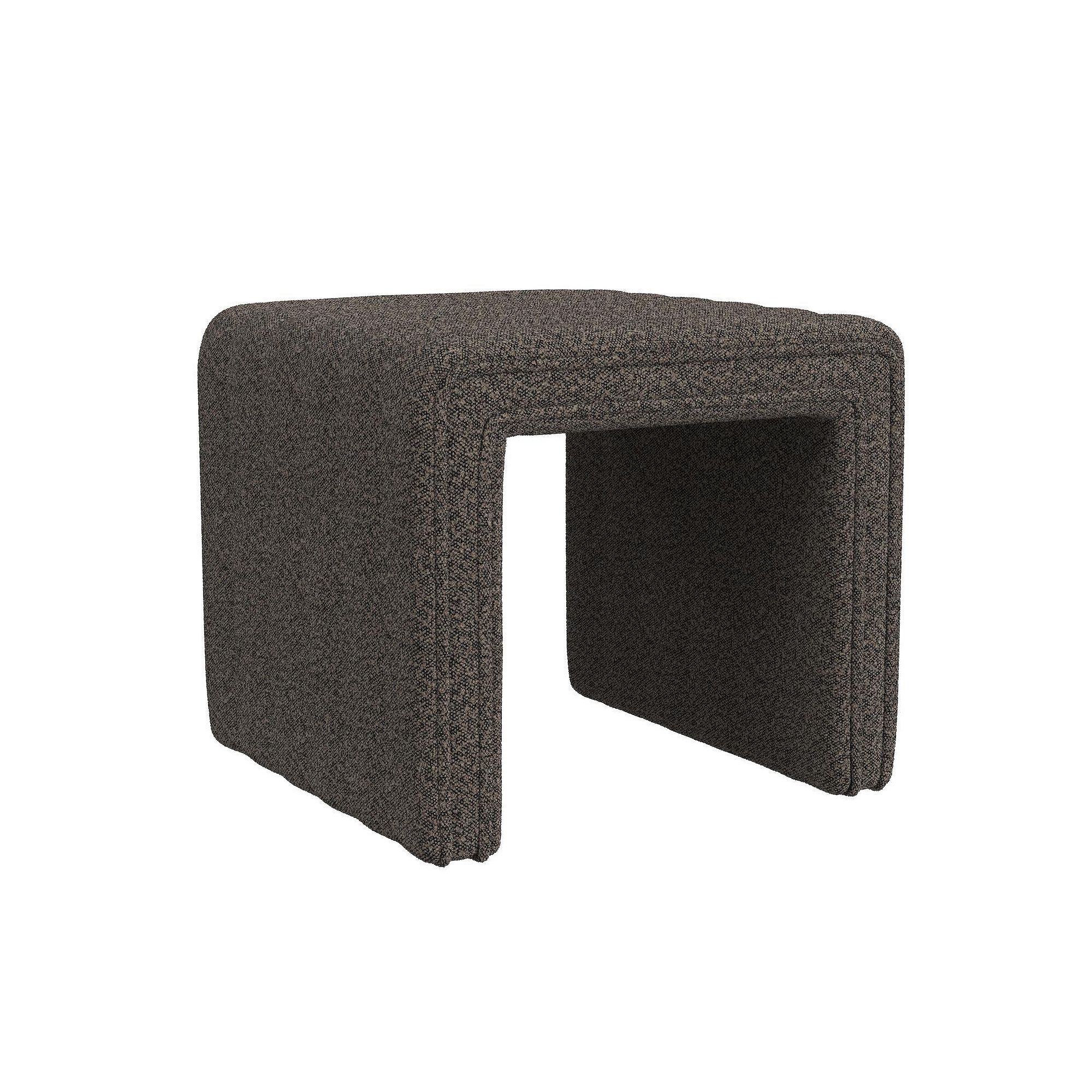 HomePop Modern Channel Ottoman, Brown