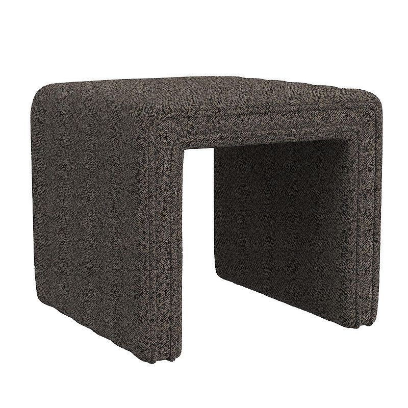 HomePop Modern Channel Ottoman, Brown