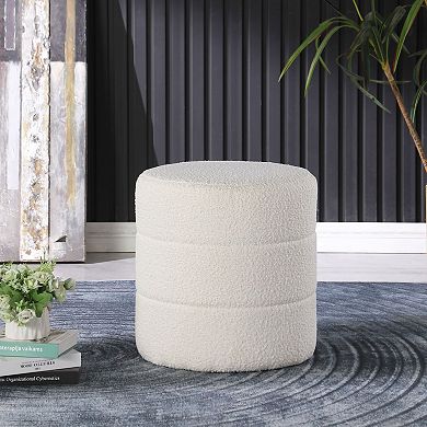 HomePop Upholstered Round Ottoman