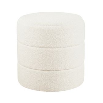 HomePop Upholstered Round Ottoman