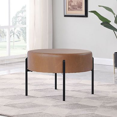 HomePop Modern Round Ottoman