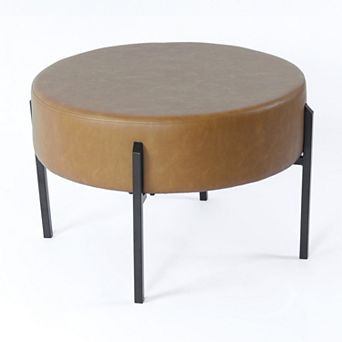 HomePop Modern Round Ottoman