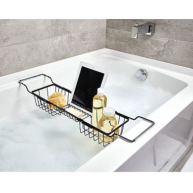 iDesign Everett Adjustable Over Bathtub Caddy