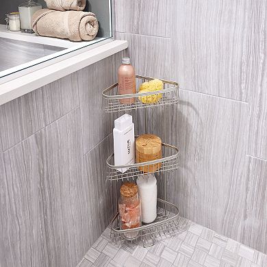 iDesign York Lyra 3-Tier Shower Shelf