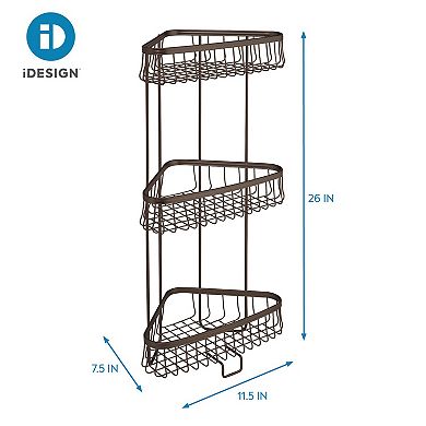 iDesign York Lyra 3-Tier Shower Shelf