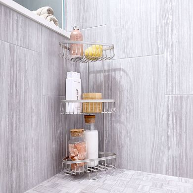 iDesign York Lyra 3-Tier Shower Shelf