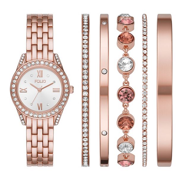 Kohls rose store gold watch
