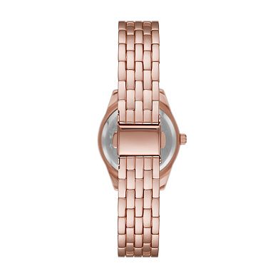Folio Women's Rose Gold Tone with Silver Dial Watch & Stackable Bracelet Set