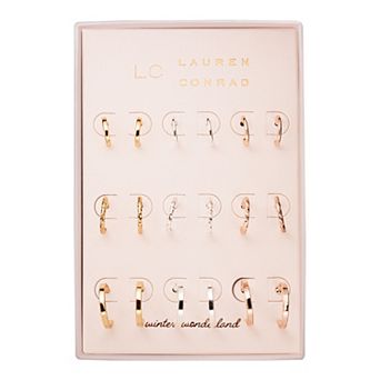 LC Lauren Conrad 9 Pair Hoop Earring Set