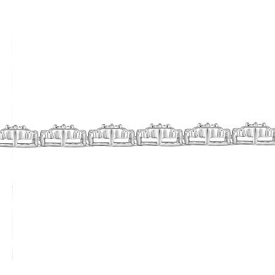 Royal Aura Sterling Silver 1 Carat T.W. Diamond Tennis Bracelet