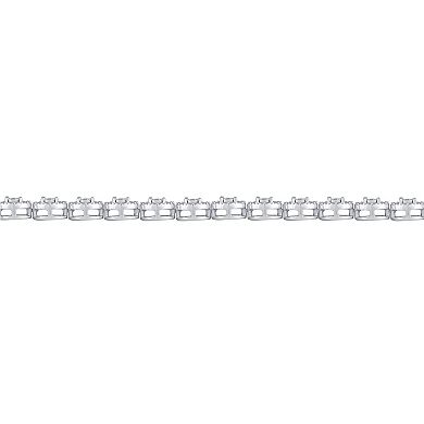 Royal Aura Sterling Silver 1/3 Carat T.W. Diamond Tennis Bracelet