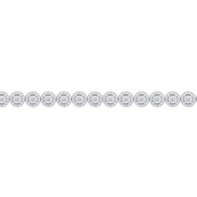Royal Aura Sterling Silver 1/3 Carat T.W. Diamond Tennis Bracelet