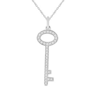 Royal Aura 1/6 Carat T.W. Diamond Key Necklace