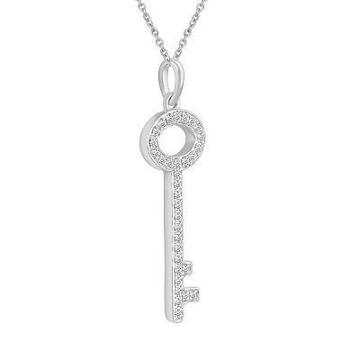 Royal Aura 1/6 Carat T.W. Diamond Key Necklace