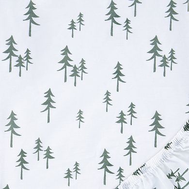 Trend Lab Woodland Pine Trees Fitted Crib Sheet