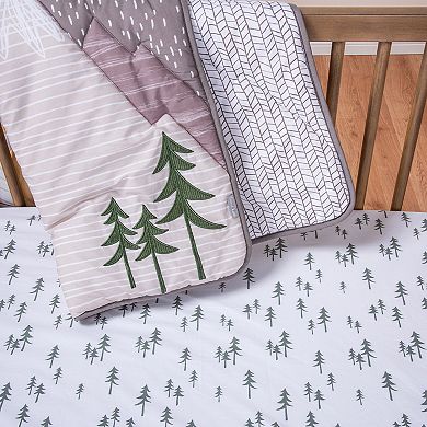 Trend Lab Woodland Pine Trees Fitted Crib Sheet