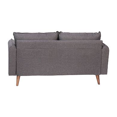 Flash Furniture Evie Mid-Century Modern Tapered Leg Loveseat Sofa