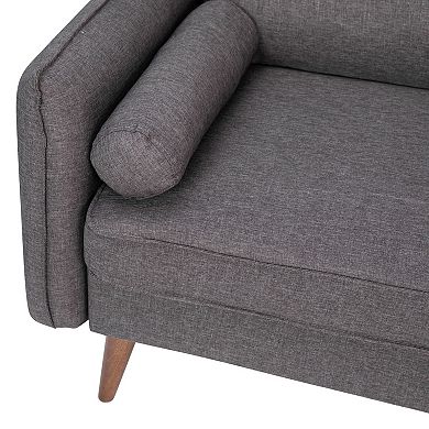 Flash Furniture Evie Mid-Century Modern Faux Linen Couch