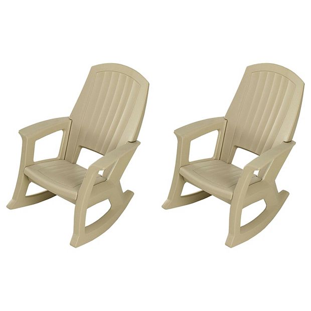 Plastic garden store rocking chair