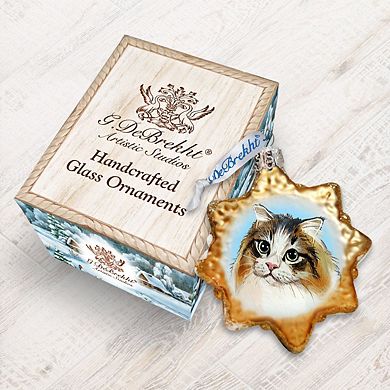 Designocracy Kitty Cat Mercury Glass Ornament by G. DeBrekht Pets Dog and Cats Decor
