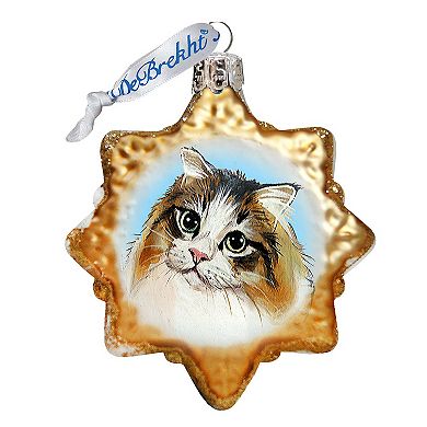 Designocracy Kitty Cat Mercury Glass Ornament by G. DeBrekht Pets Dog and Cats Decor
