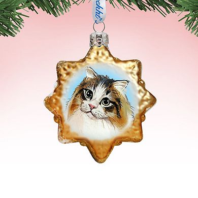 Designocracy Kitty Cat Mercury Glass Ornament by G. DeBrekht Pets Dog and Cats Decor