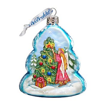 Designocracy Angelic Tree Mercury Glass Ornament by G. DeBrekht Nativity Holiday Decor