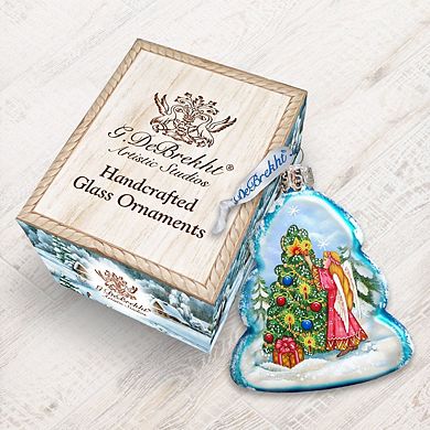 Designocracy Angelic Tree Mercury Glass Ornament by G. DeBrekht Nativity Holiday Decor