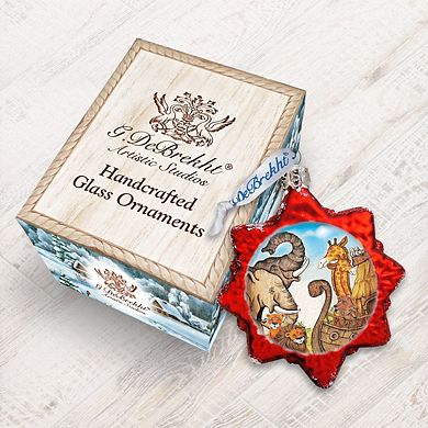 Designocracy Noah's Ark Mercury Glass Ornament by G. DeBrekht Nativity Holiday Decor