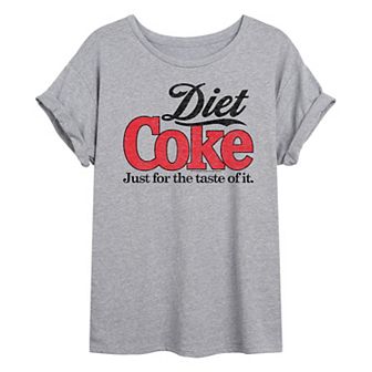 Juniors' Diet Coke Retro Logo Oversized Graphic Tee