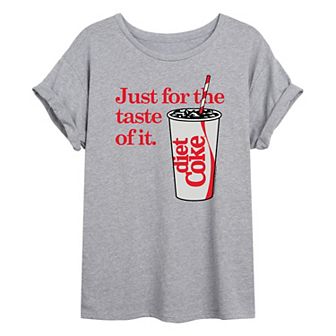 Juniors' Diet Coke Taste Of It Oversized Graphic Tee